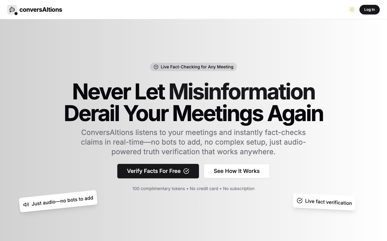 conversAItions - Your Real-time AI-powered Meeting Copilot