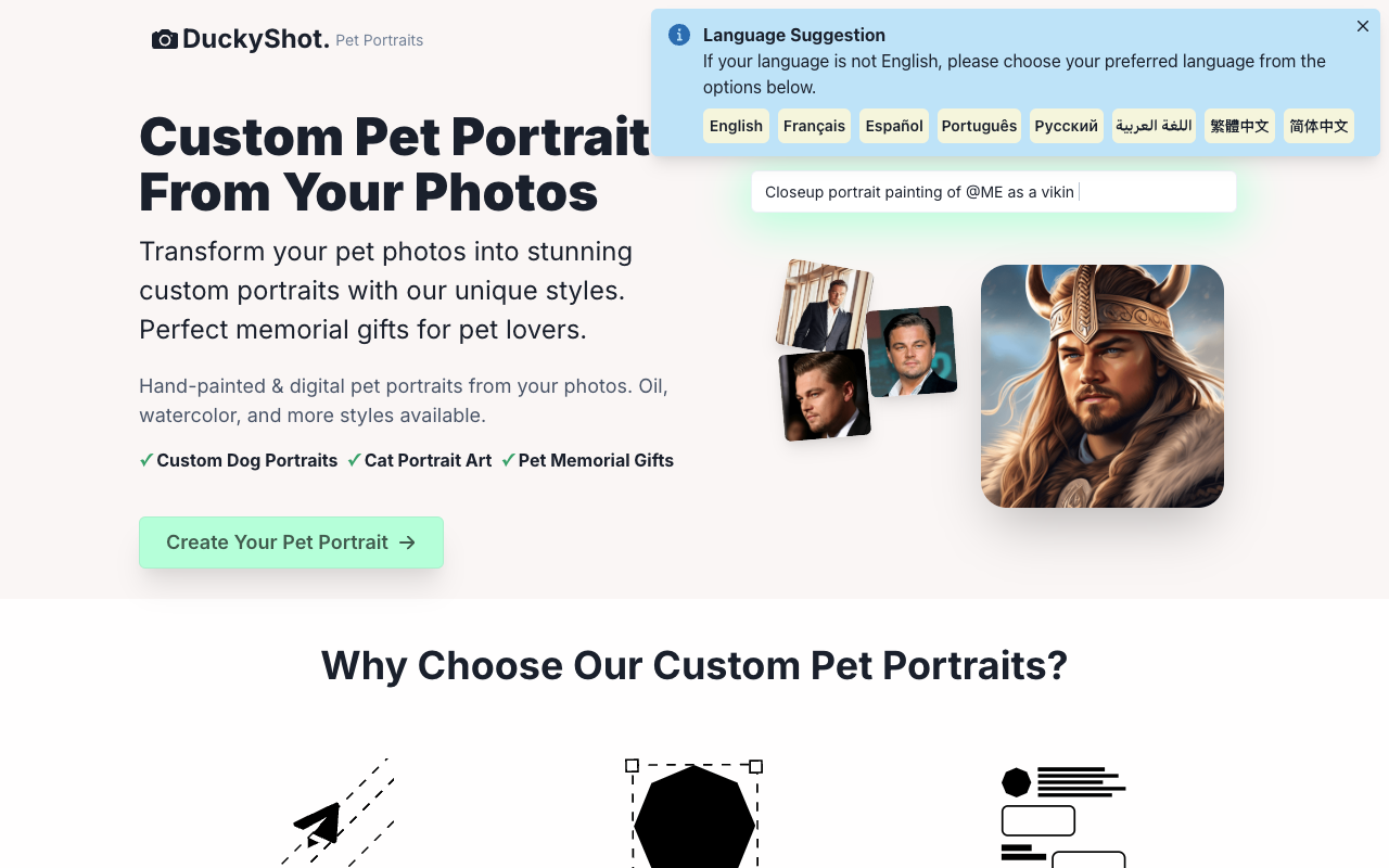 DuckyShot: Your Personalized AI Camera - Craft your unique digital self with AI-powered photography