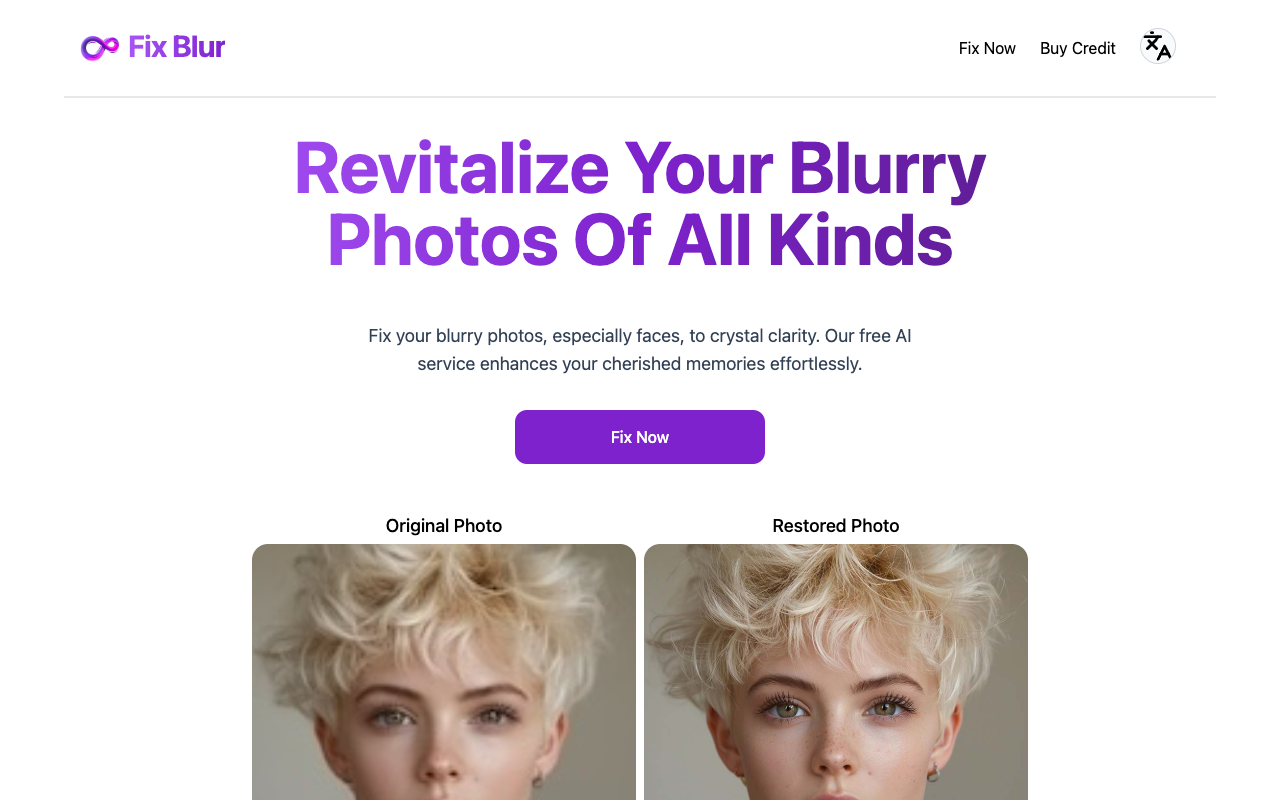 Fix Blur - Sharpen blurry photos in just 10 seconds