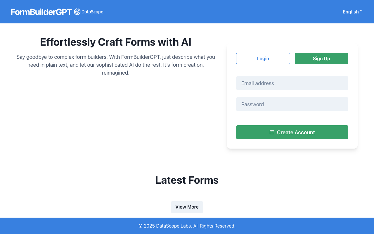 FormBuilderGPT - Effortlessly Craft Forms with AI