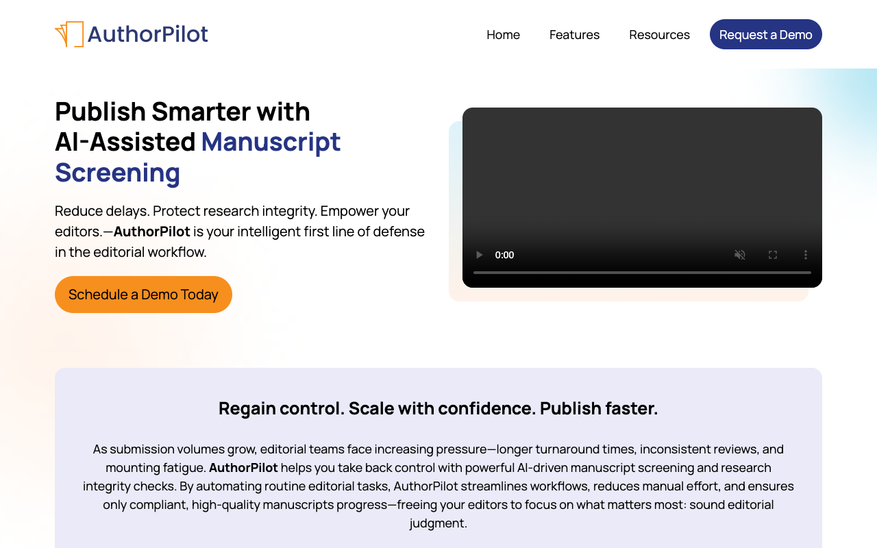 AuthorPilot - The Al-powered manuscript preflight platform