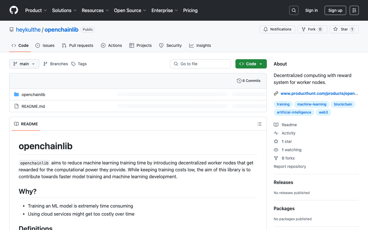 Openchainlib - Decentralized Computing with Reward System for Worker Nodes