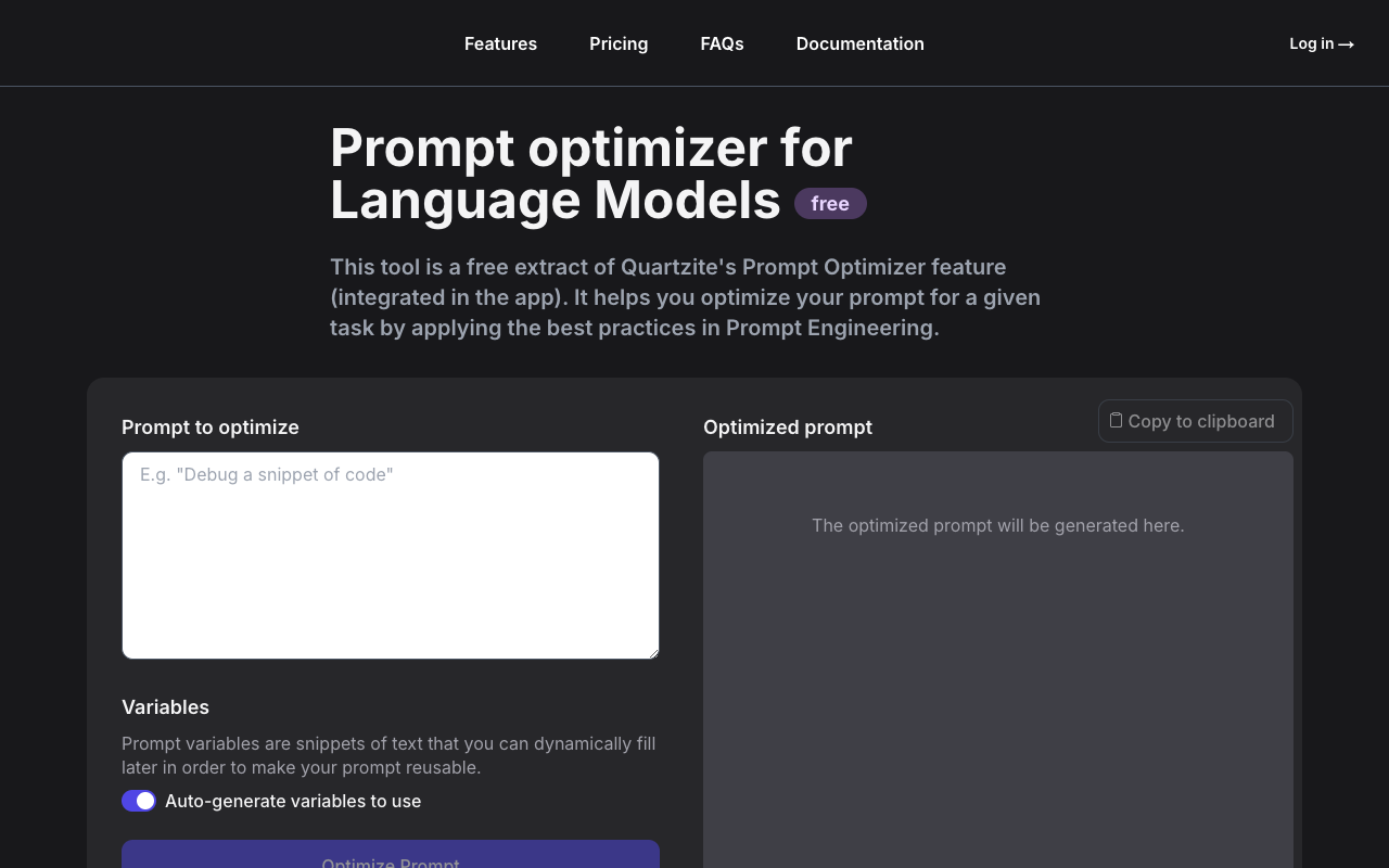 AI Prompt Optimizer - Automatically optimize your prompt with Prompt Engineering