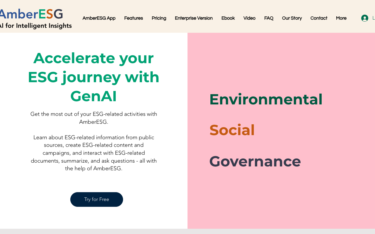 AmberESG - Accelerate your ESG journey with GenAI