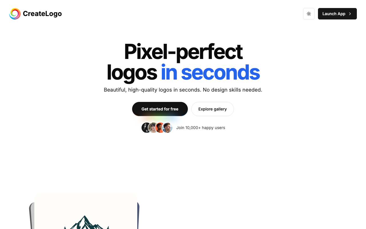 CreateLogo - Generate high-quality logos with AI, including SVGs