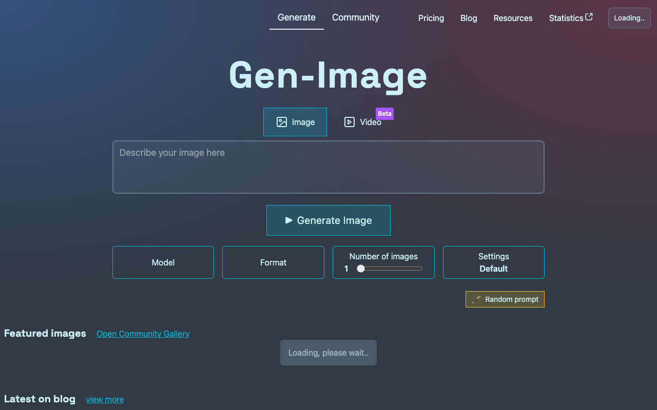 Gen-Image - Machine learning generated images - Free to use. No registration needed