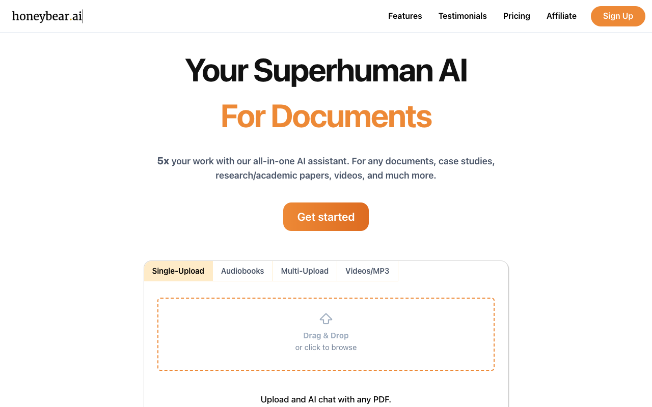 Honeybear.ai - Superhuman AI Assistant for PDFs