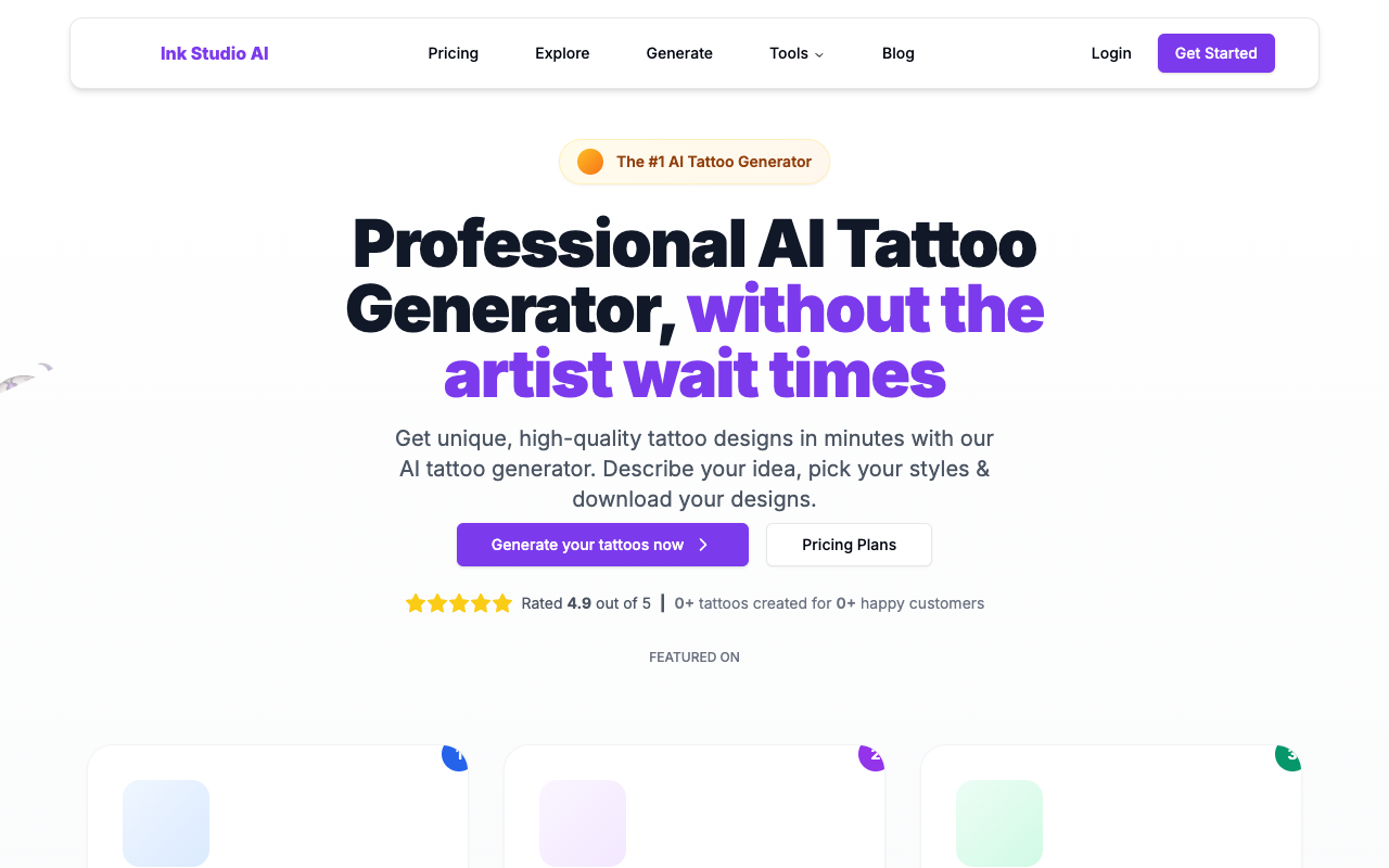Ink Studio AI - Visualize your next tattoo with the power of AI