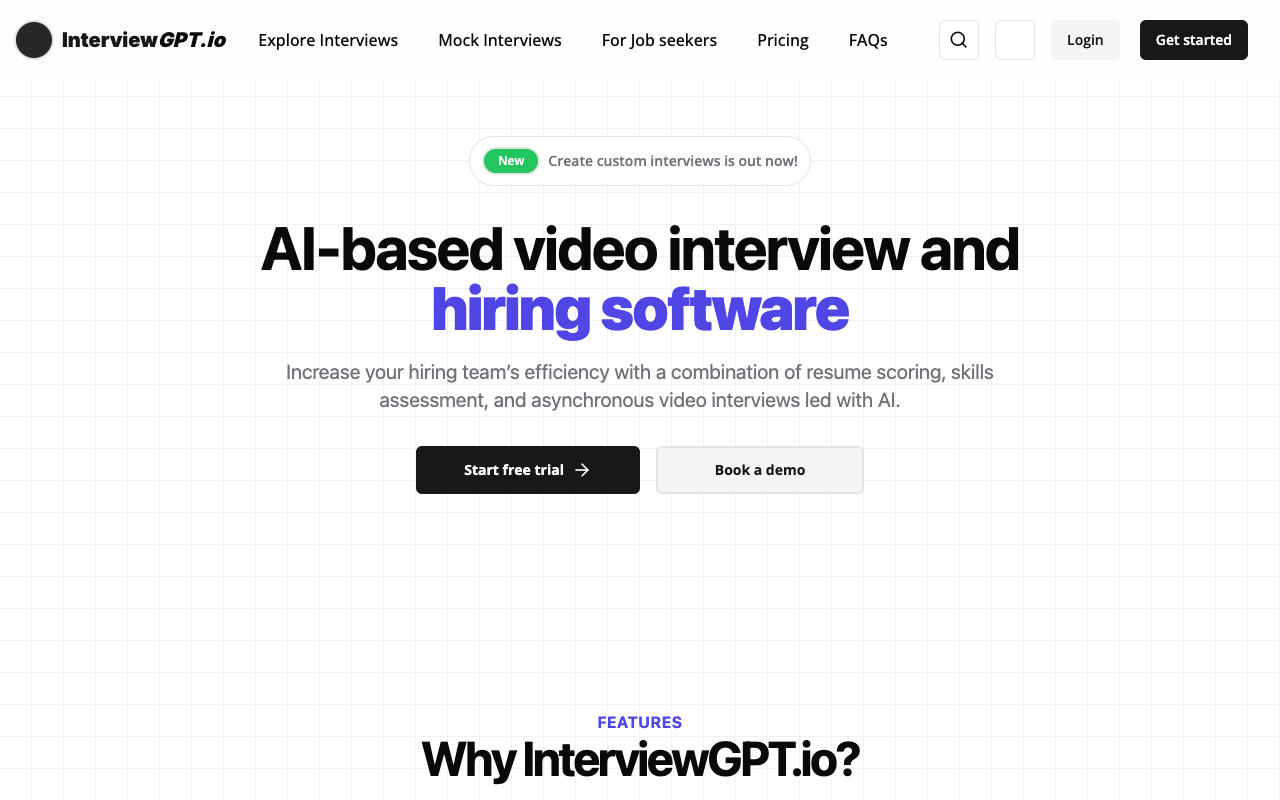 InterviewGPT.io - Streamline Your Hiring Process with AI Interviews