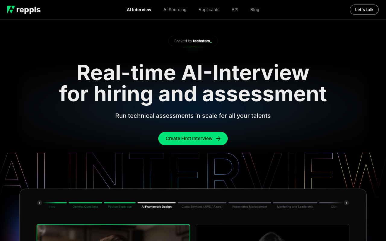 Reppls - AI Interview Agents for Data Driven Hiring