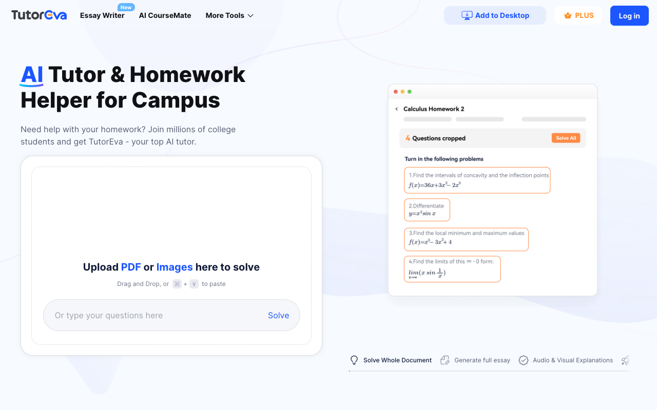 TutorEva: Your Ultimate AI Study Tool for College Subjects