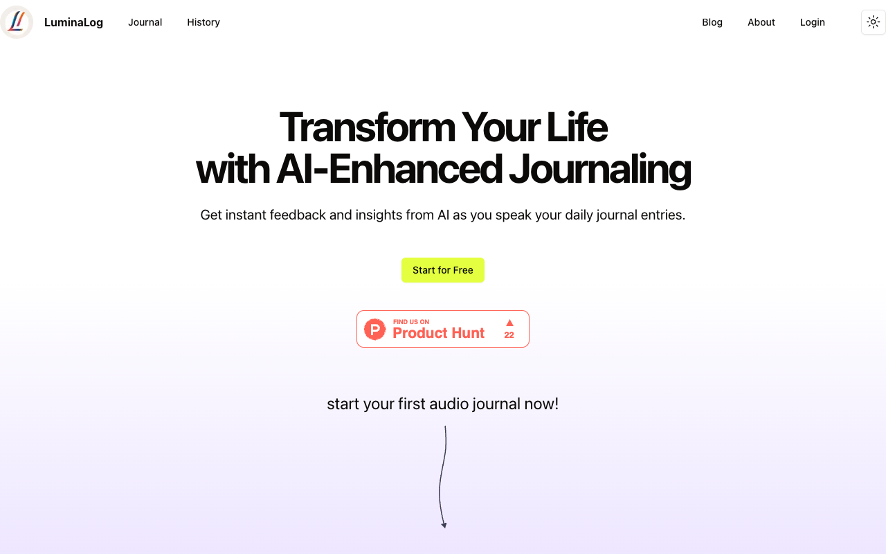 LuminaLog - AI Journaling for Personal and Professional Development