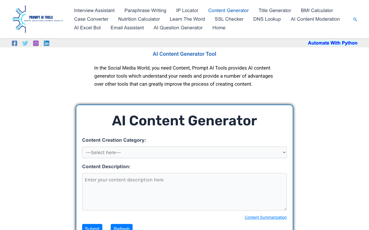PromptAI Tools - Your Ultimate Destination for AI-Powered Content Generation