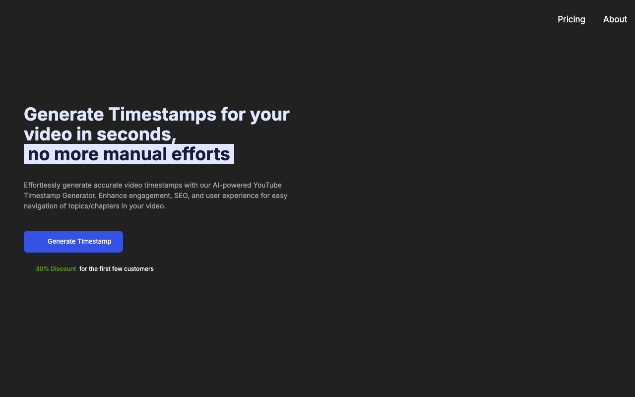 TimeStamper - Generate timestamps for your video in seconds