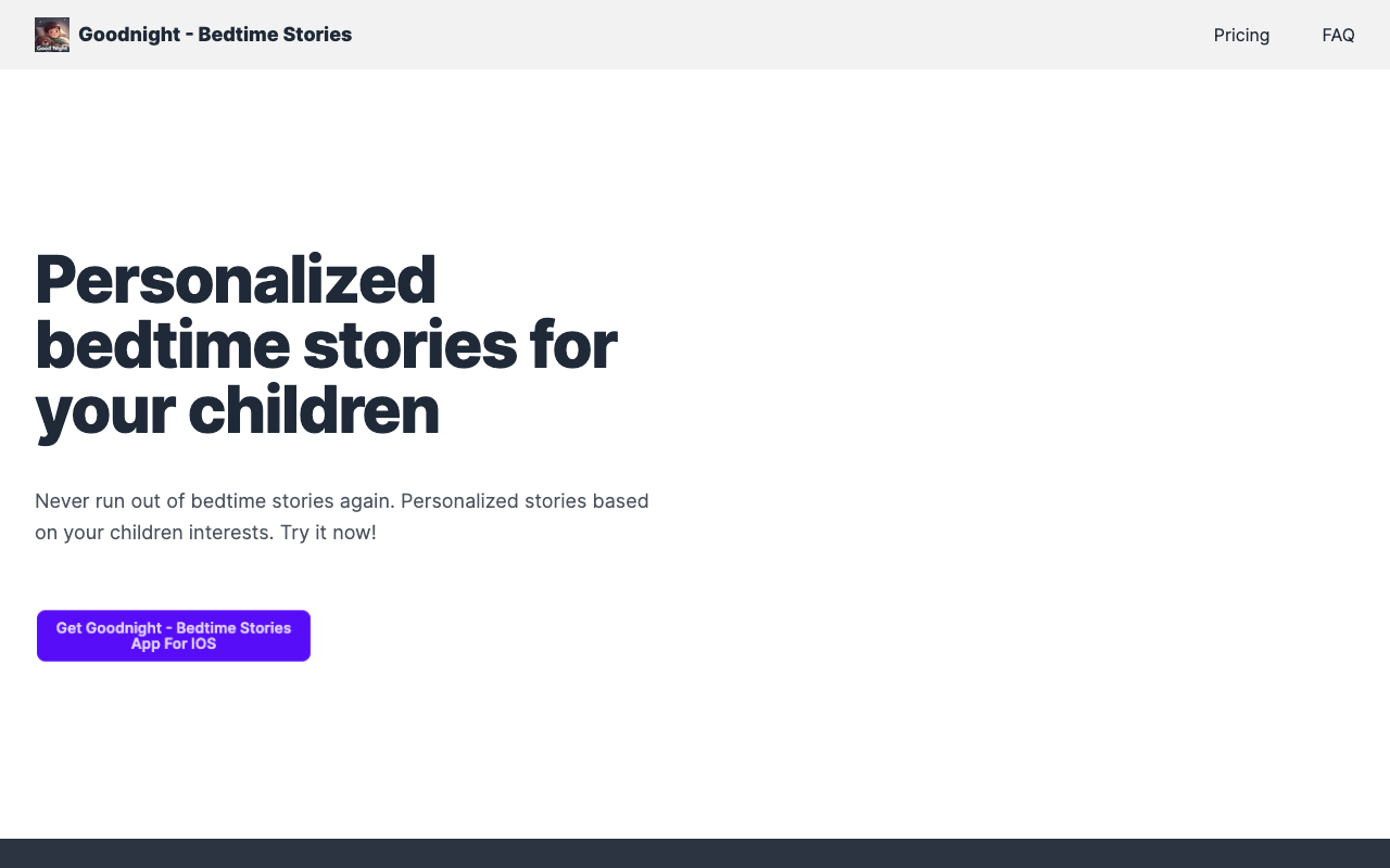 Good Night - Bedtime Stories: AI-generated Bedtime Stories for Children