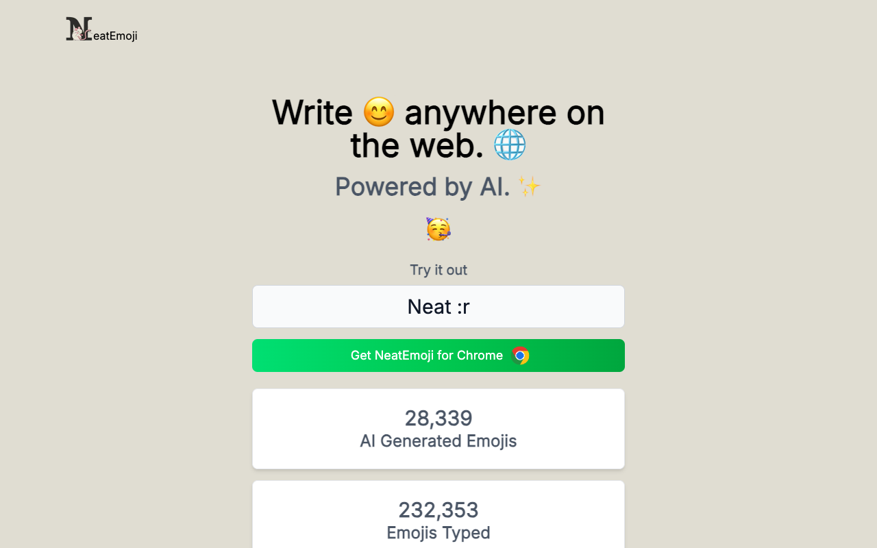 NeatEmoji - Chrome extension that converts text to emoji anywhere