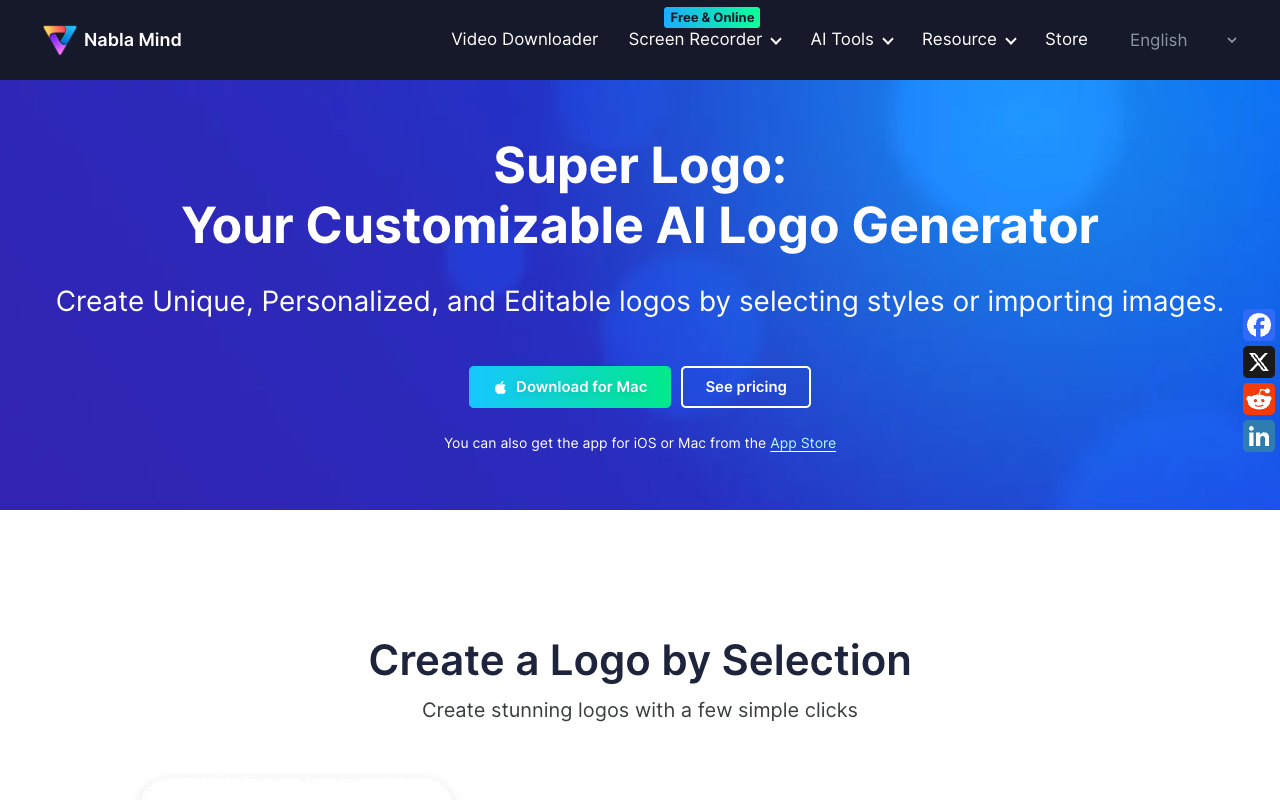 Super Logo - Effortlessly Create Stunning Logos with AI Logo Generator AI Marketing Design
