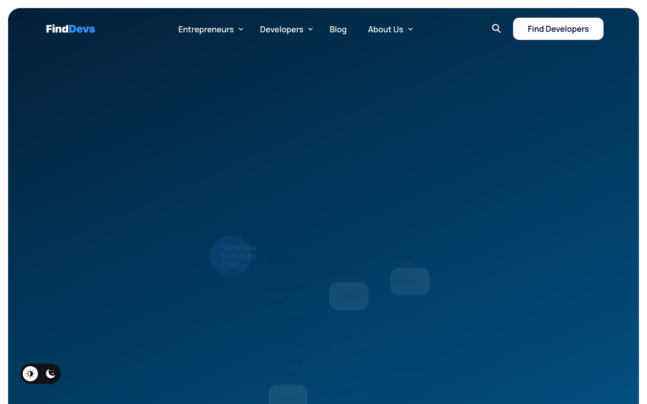 FindDevs - AI Business Plan Generator: From Idea to Impressive Business Plan in Minutes! AI Business Development