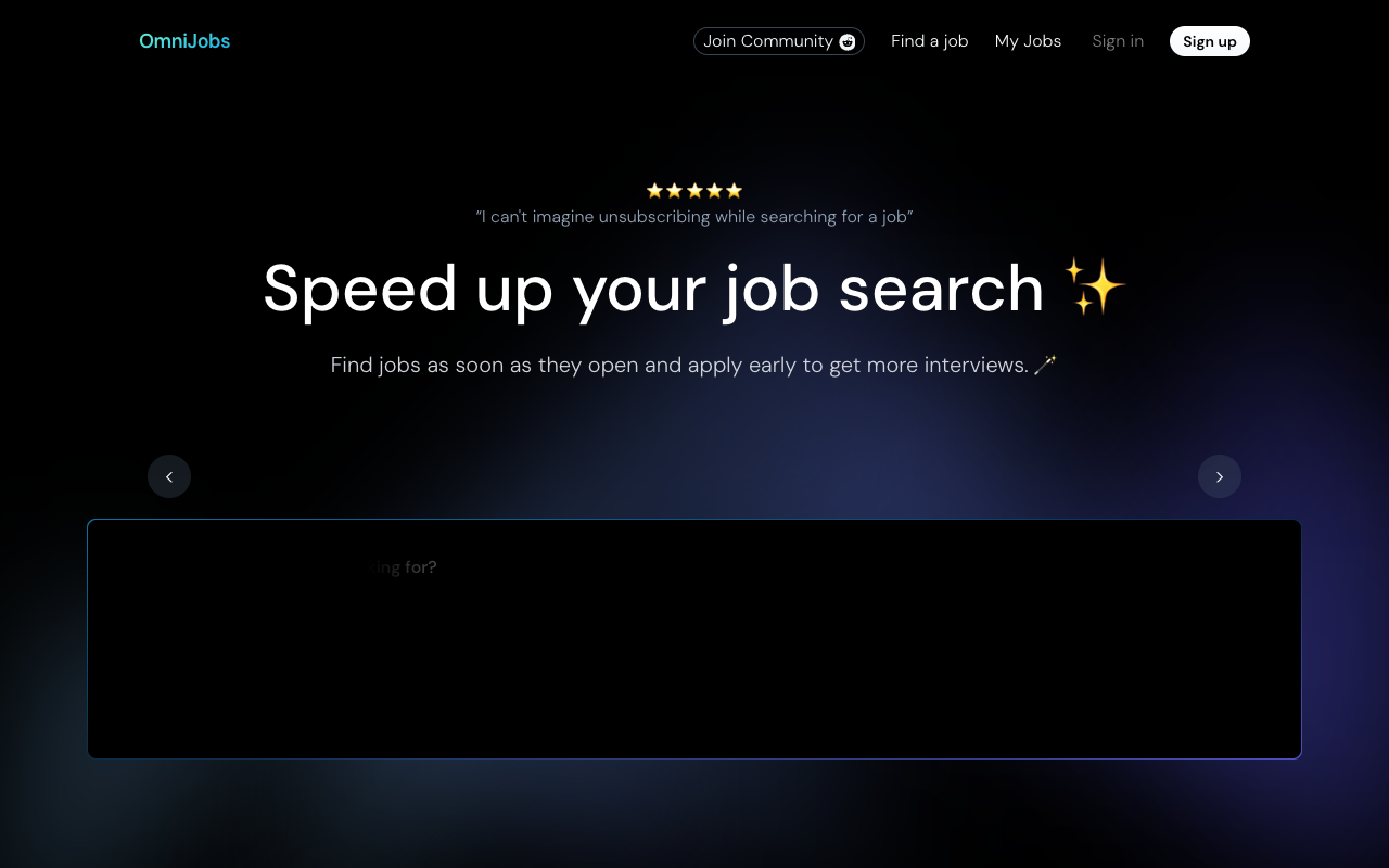 OmniJobs - Find your dream job in seconds