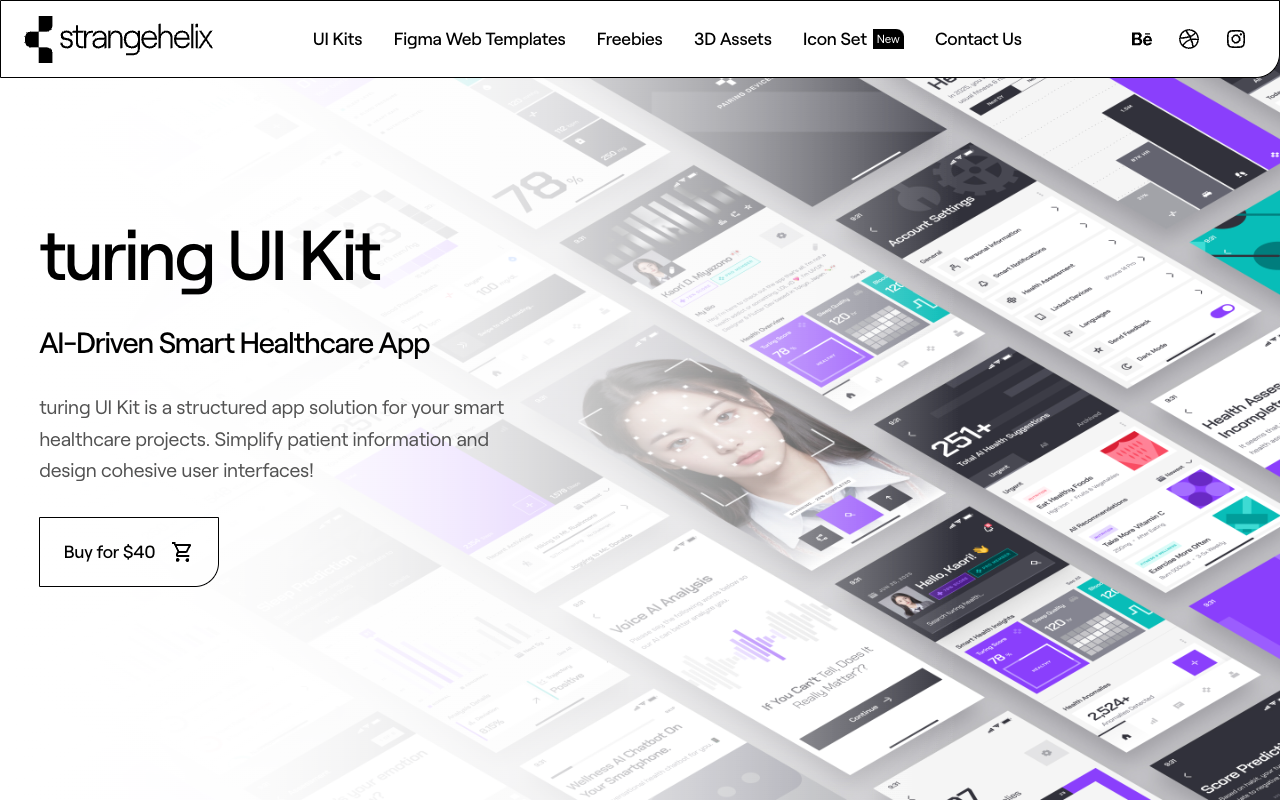 turing UI Kit: AI-Driven Smart Healthcare App - Structured app solution for your smart healthcare projects