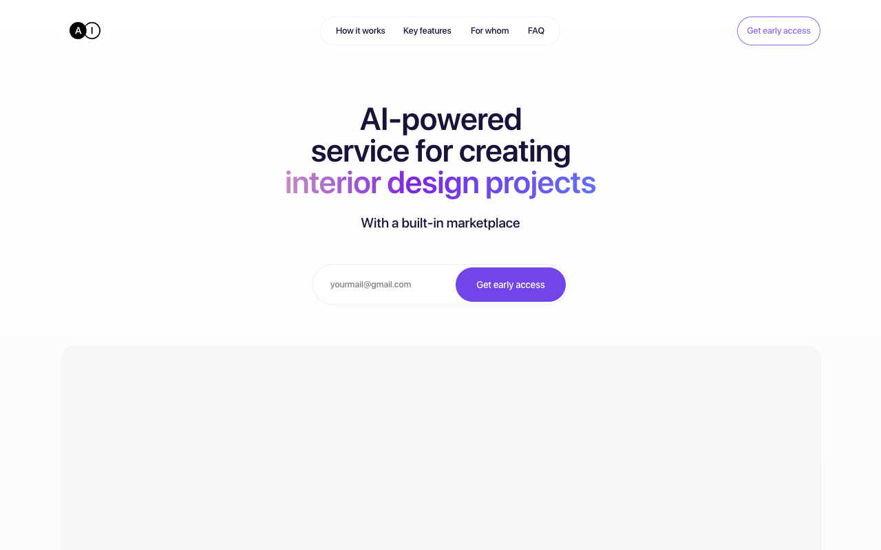 AI Design - AI-powered service for creating interior design projects