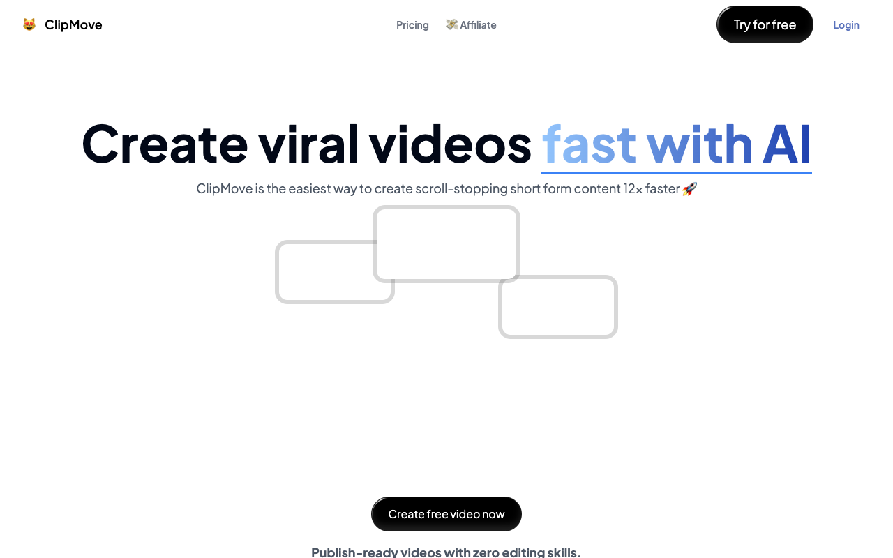 ClipMove - All-in-one AI Content Creation Assistant