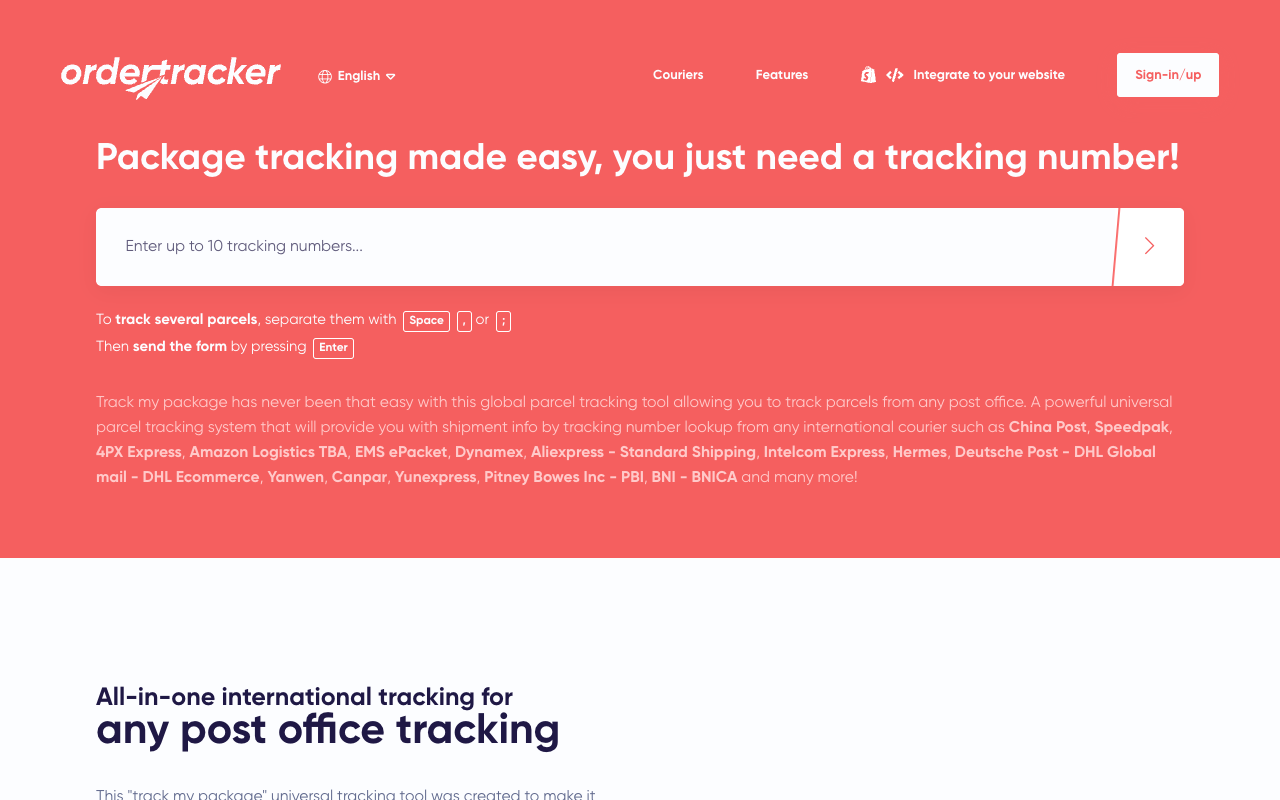 Ordertracker - AI-powered shipment tracking