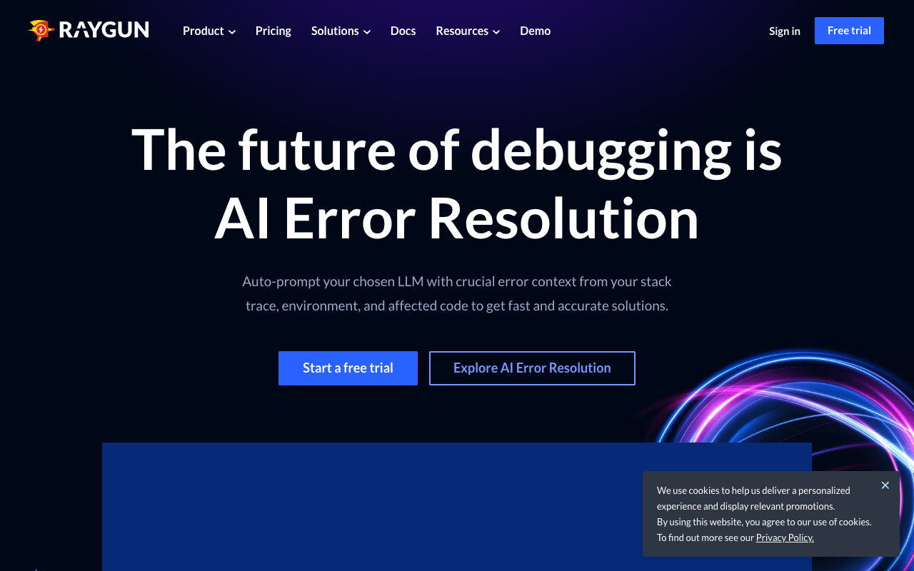 Raygun AI Error Resolution - The future of debugging is here
