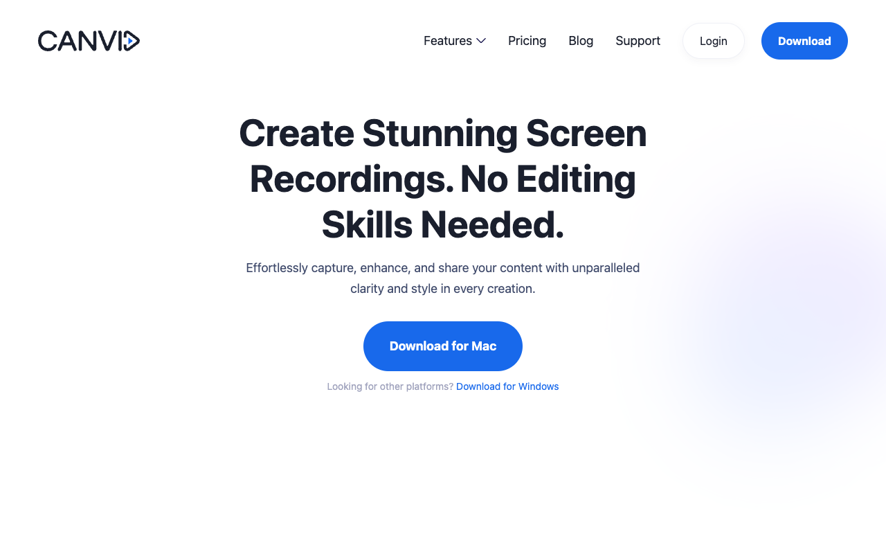 CANVID for Windows - Next generation AI powered screen recorder