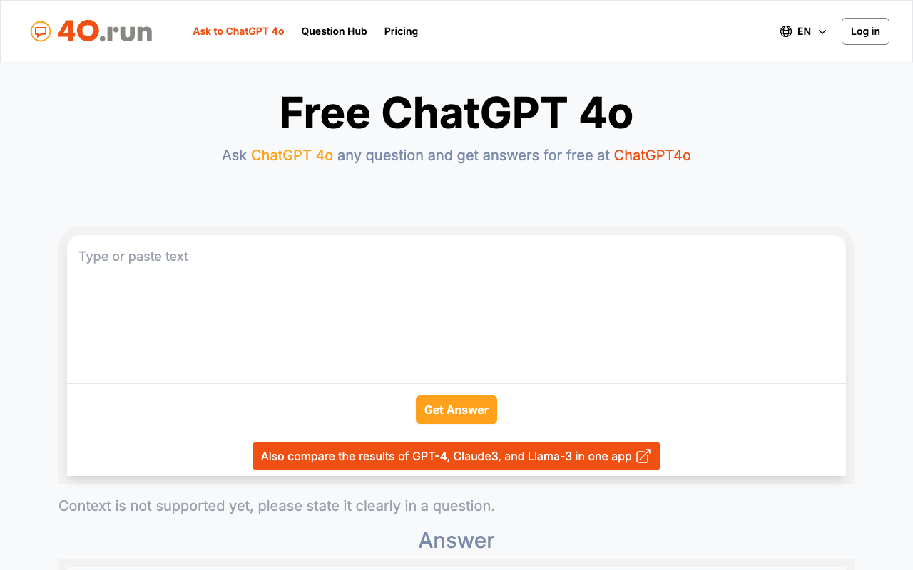 ChatGPT4o - Free Chat GPT 4o: Get Answers for Free!