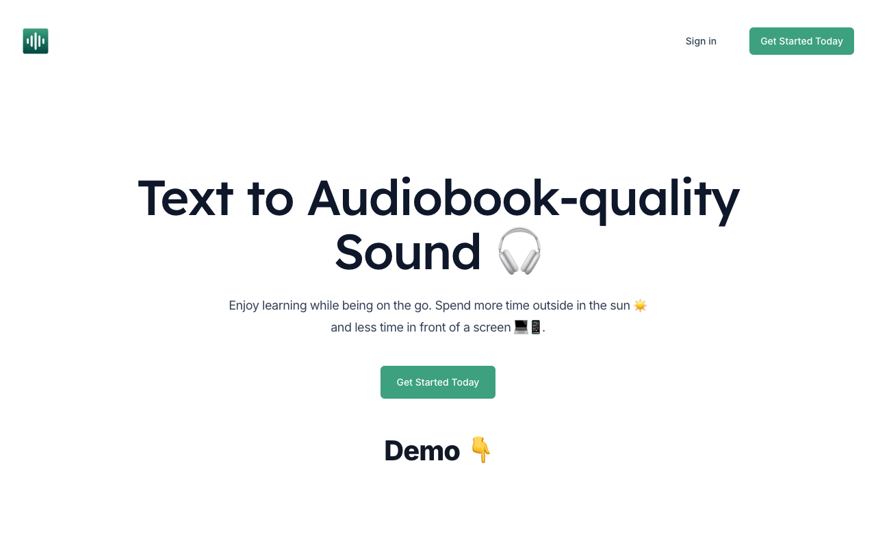 AudiowaveAI - Convert text to audiobook-quality sound