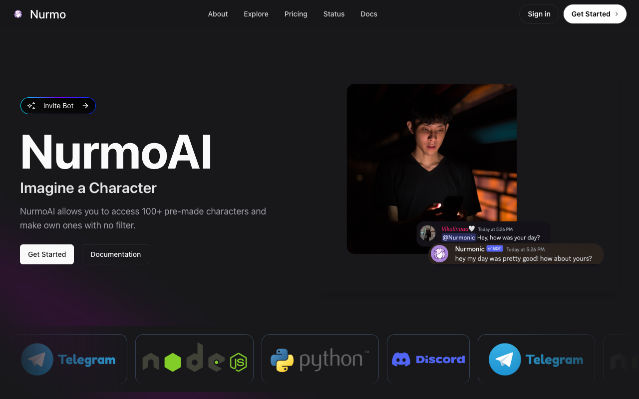 NurmoAI - Unleash the Power of Character AI