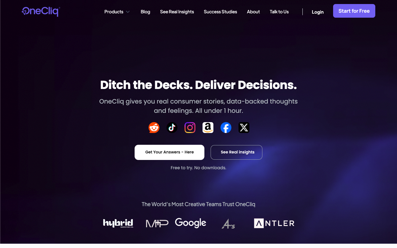 OneCliq.io - AI Content Creation Genius
