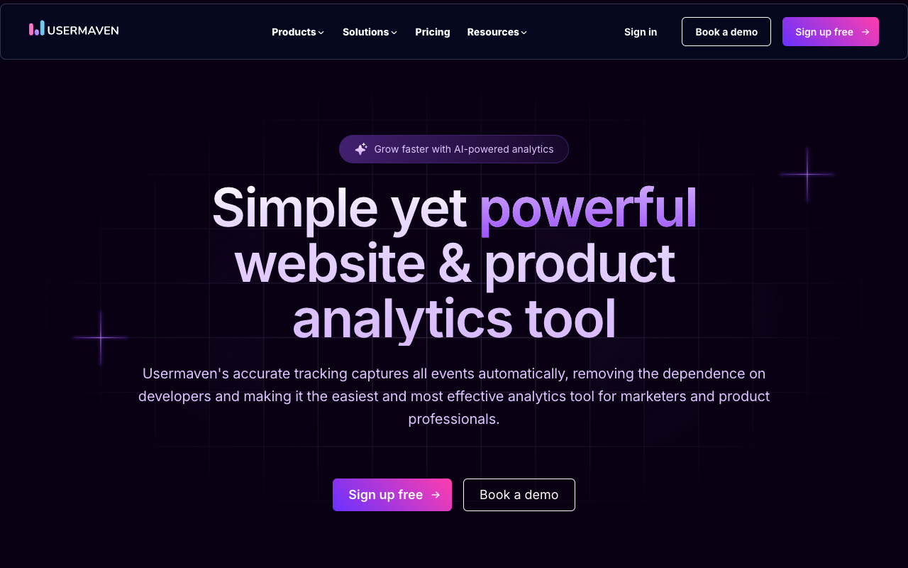 Usermaven 2.0 - The Future of Web and Product Analytics Powered by AI AI Analytics Marketing