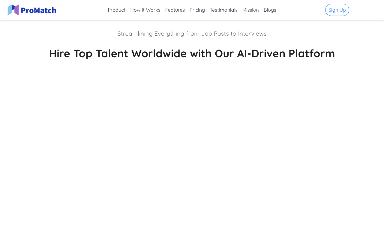 ProMatch - Your AI Powered HR Assistant For Hiring