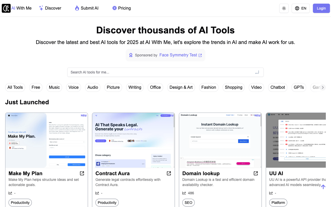AI WITH.ME - Discover Thousands of AI Tools to Boost Your AI Capabilities AI