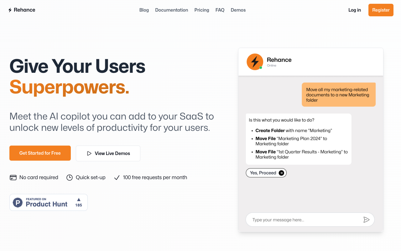 Rehance - The AI copilot for hardcore SaaS