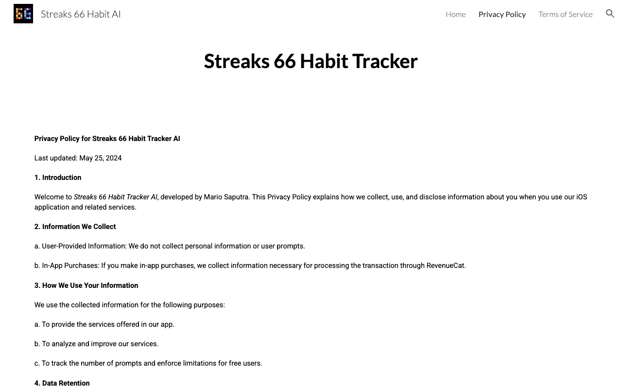 Streaks66 - Daily Habits Tracker with AI