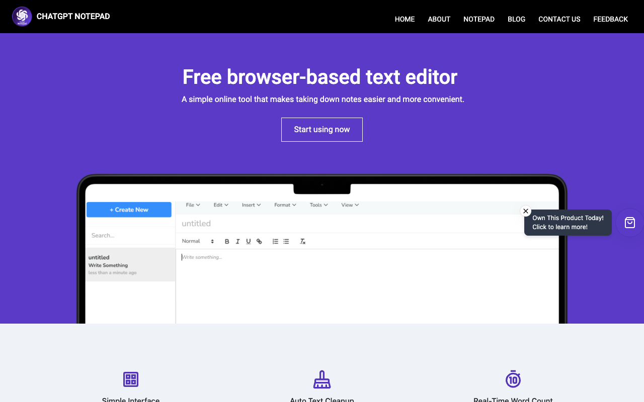 ChatGPT Notepad - Edit Less, Create More – Perfect for Formatting GPT Content Productivity Writing