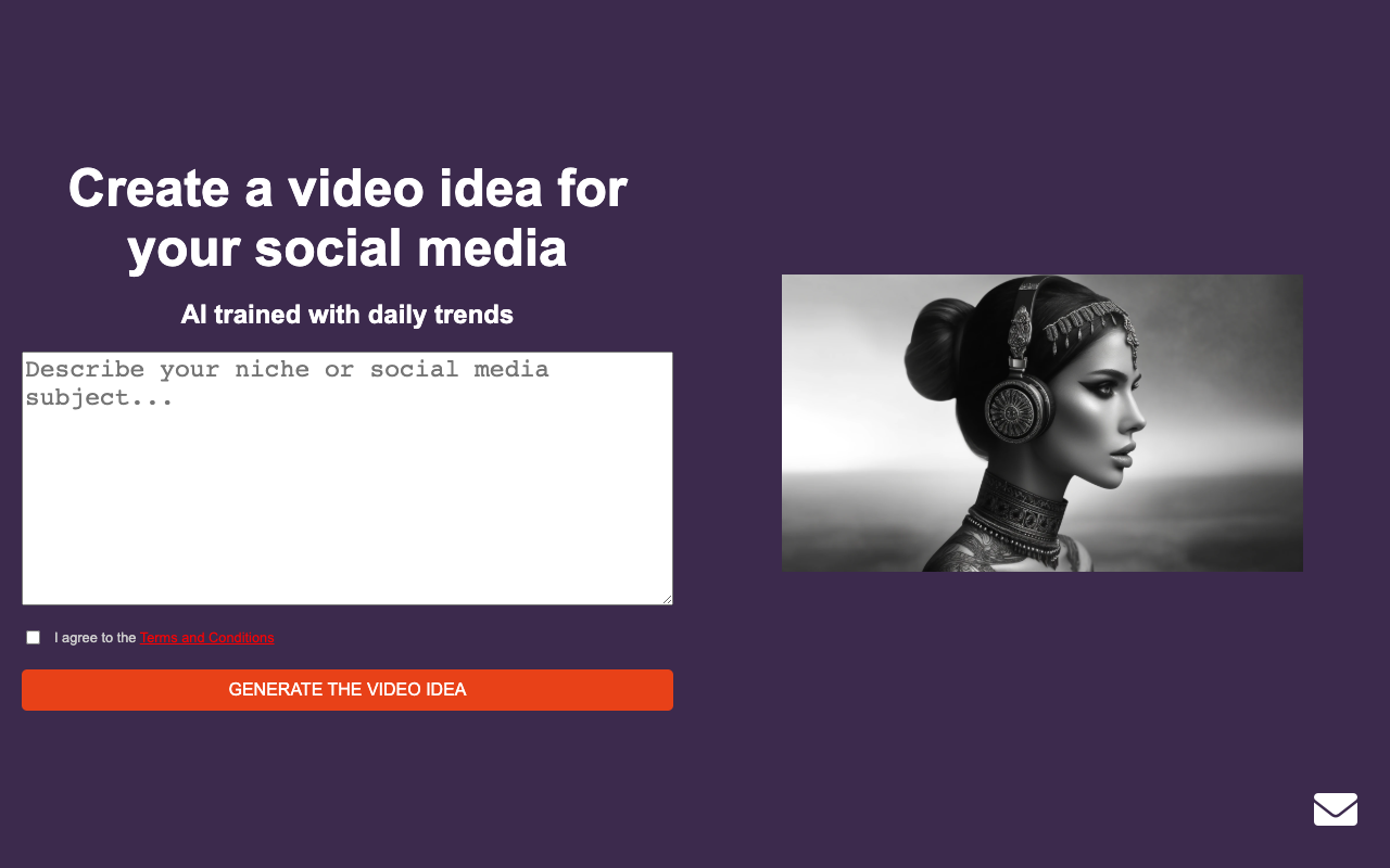 Trend Video Idea Generator - AI-powered tool for captivating video ideas