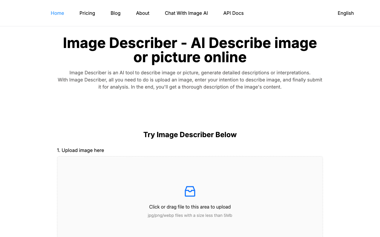 Image Describer - Describe images with AI, for better understanding