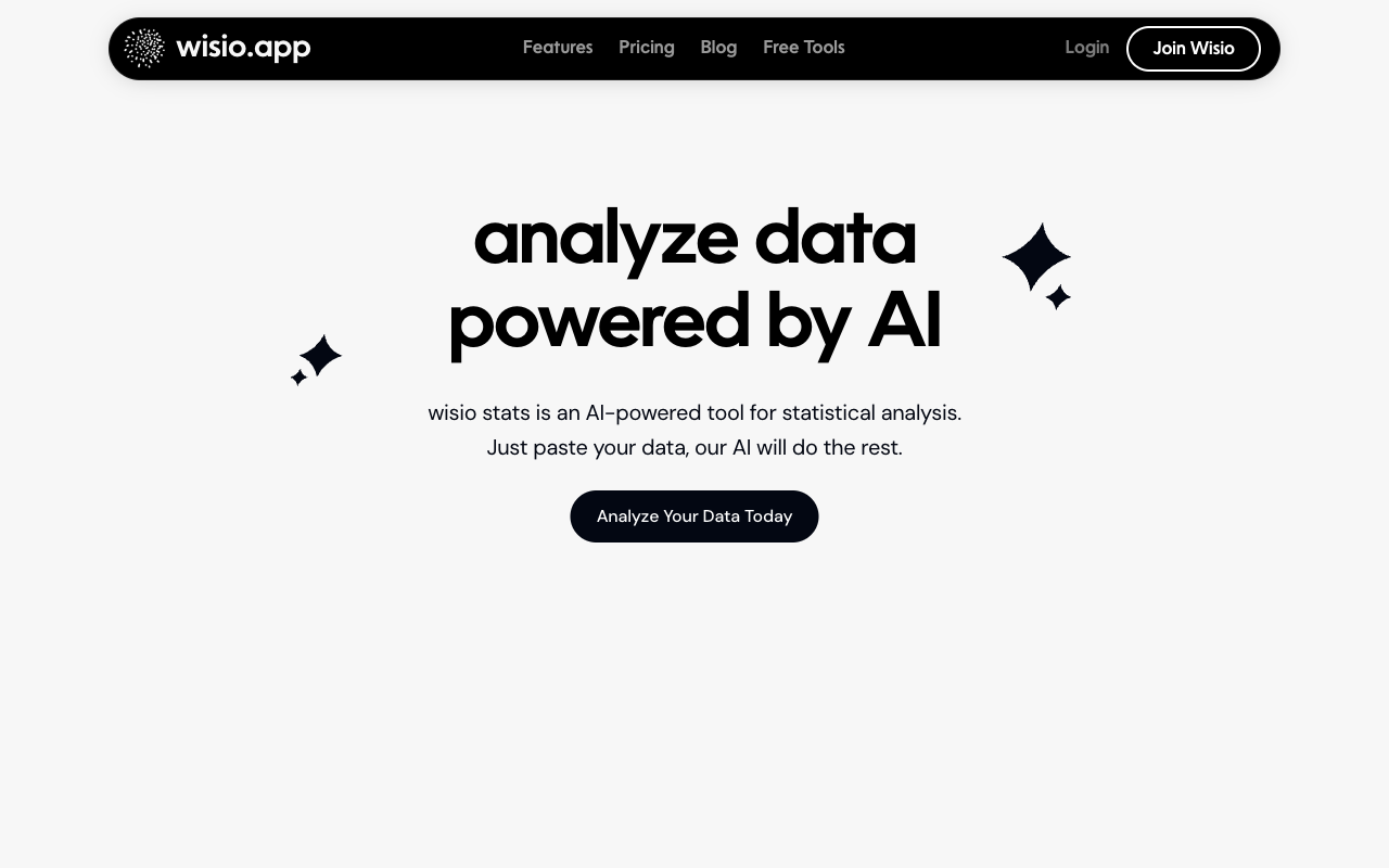wisio.app Stats - Analyze Data Powered by AI