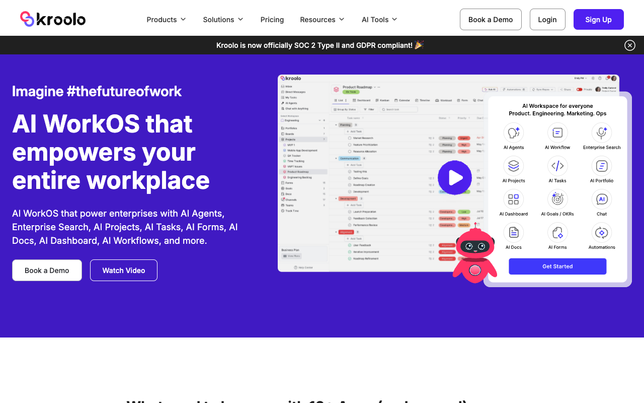 Kroolo - AI-powered Smart Productivity Platform for Efficient Work Management