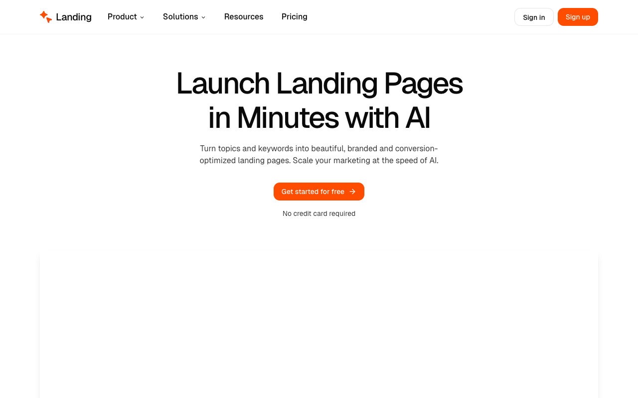 Landing Genie - AI Generated Landing Pages for Your Next Billion-Dollar Idea AI Marketing