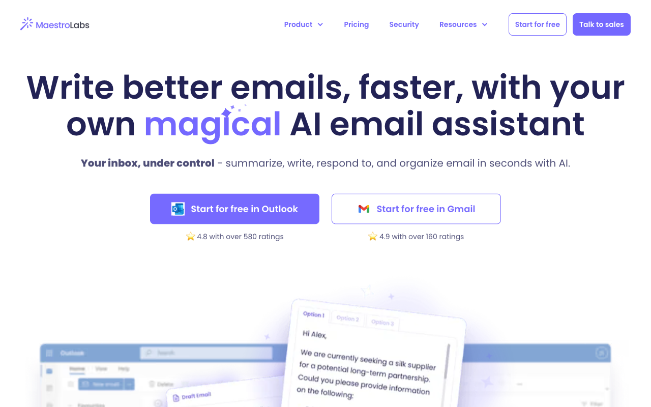 MailMaestro - Your AI-powered Email Copilot for Gmail and Outlook