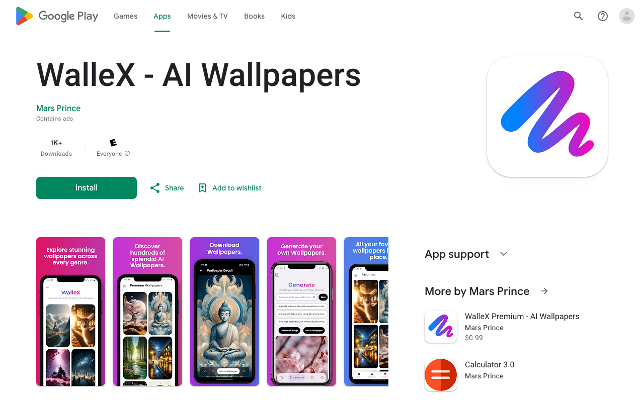 WalleX: Transform Your Device with AI Wallpapers