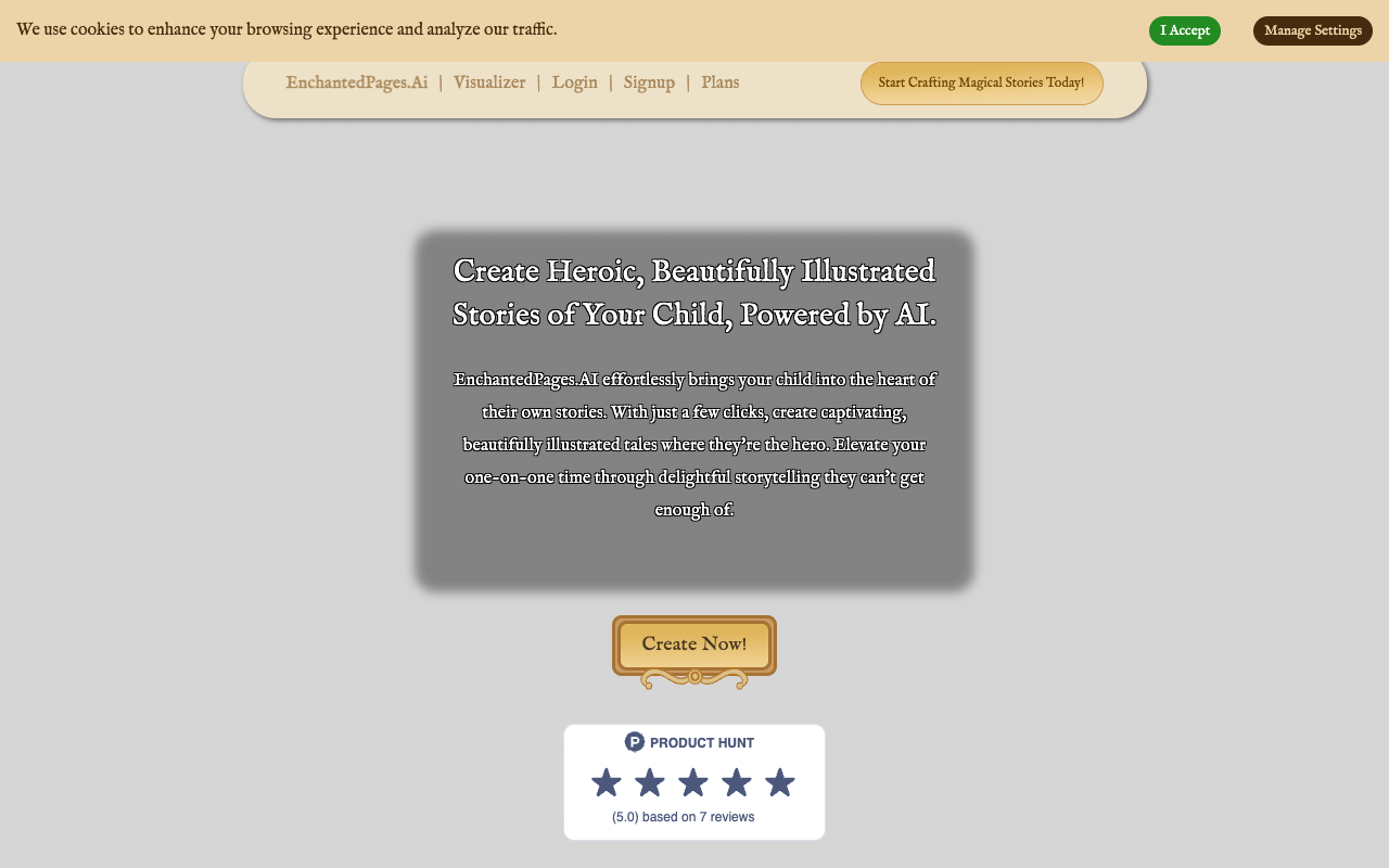 EnchantedPages.Ai - Magical AI-generated picture books, personalized for kids