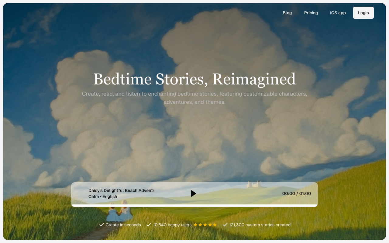 Sleepytales - AI-powered Personalized Bedtime Stories for All Ages