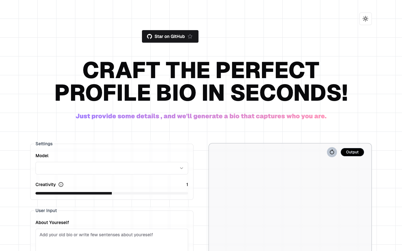 Quick Bio - Craft Perfect Bios Instantly with AI Magic!