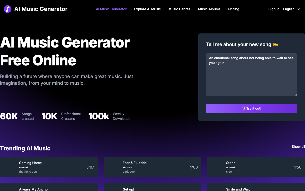 AI Music Generator - Create Unique AI Songs for Free